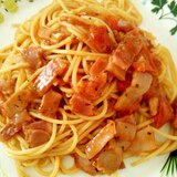 イタリアントマトでスパゲティー